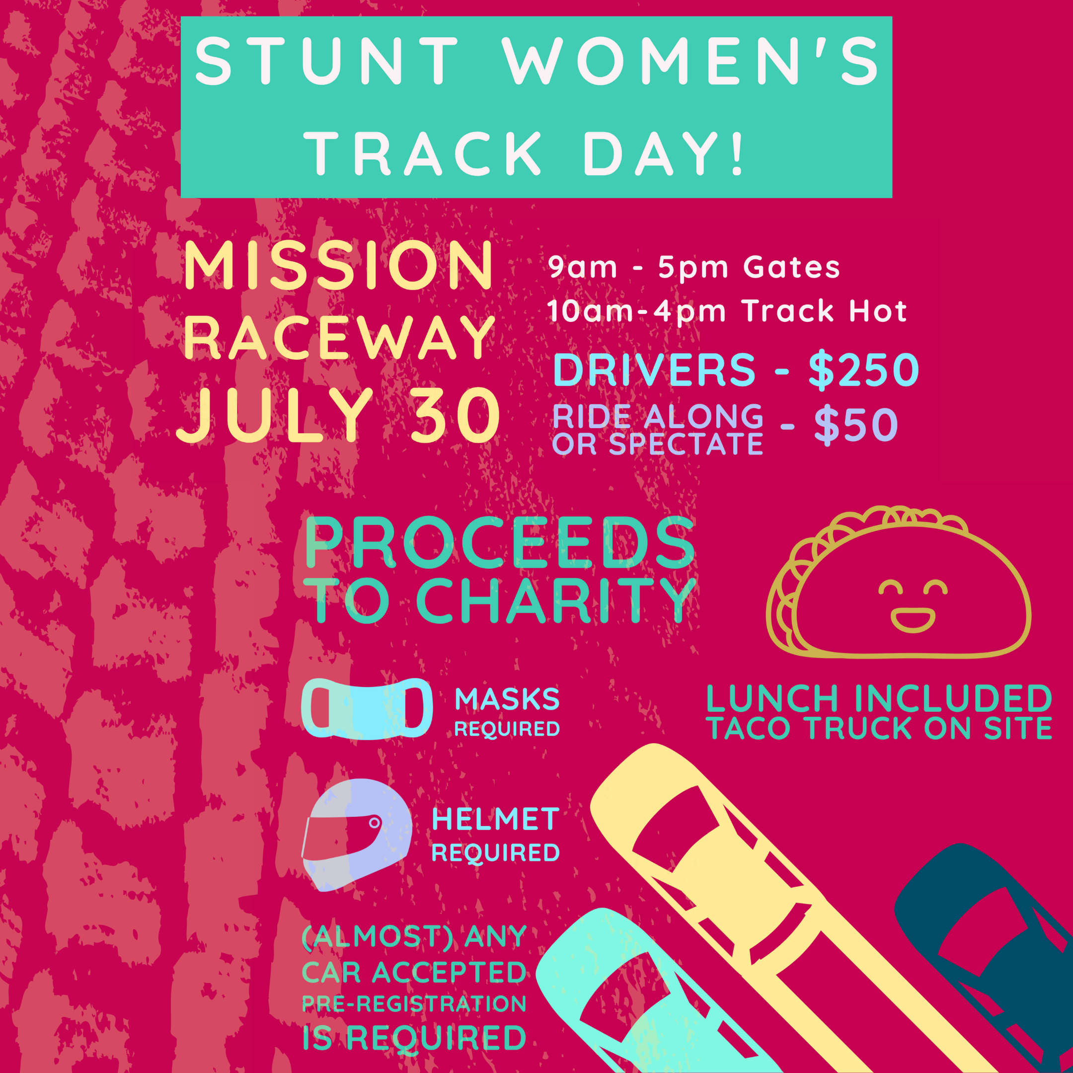 Stunt Women's Track Day Poster
