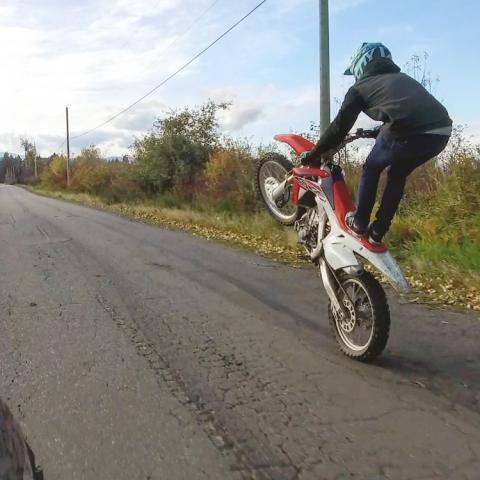 Standing wheelie 