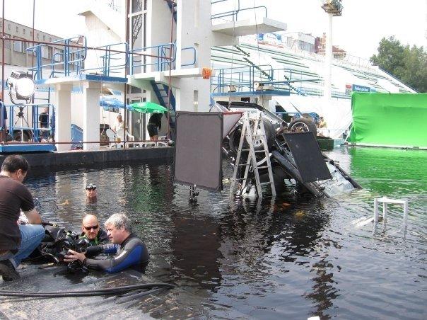 Setting up sinking car rig, "The Contract" in Bulgaria