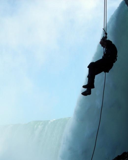 Gary Foo - Rappelling into Niagara Falls