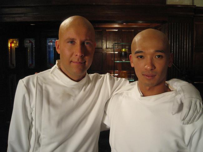 Me and Micheal Rosenbaum fencing DBL on Smallville