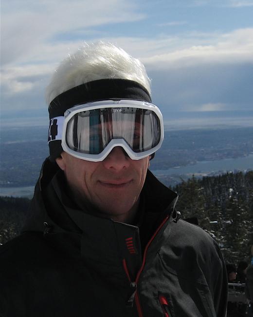 Steve Martin skiing