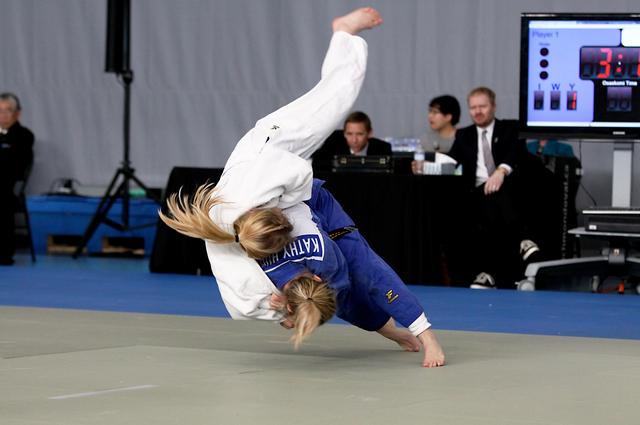Kathy Hubble judo throw
