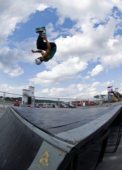 Misty Flip on Rollerblades