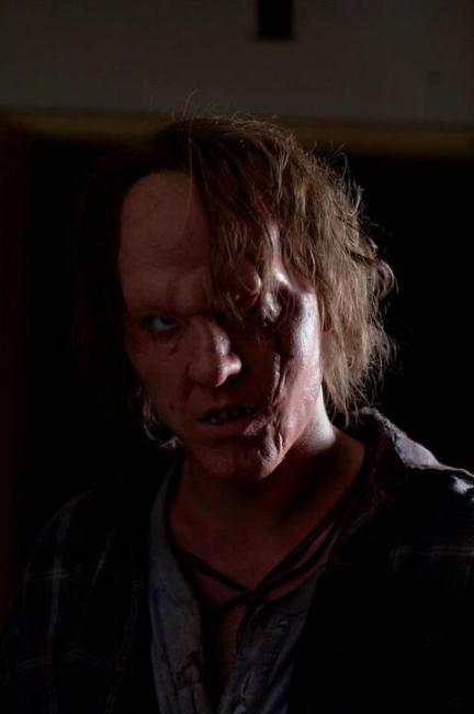 Daniel Skene in prosthetics as "One Eye" for the movie "Wrong Turn 4"