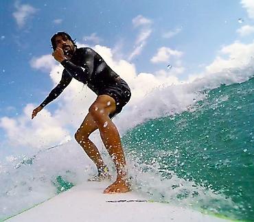 Surfing on south coast 